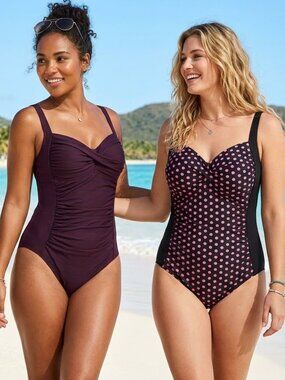 2 Romenza Targo Slimming One Piece Swimsuits Size XL
